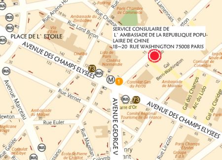 (miniature) plan consulat chine à Paris