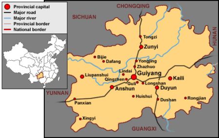 (miniature) carte Guizhou