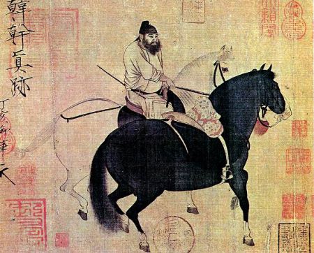 (miniature) peinture chinoise cheval