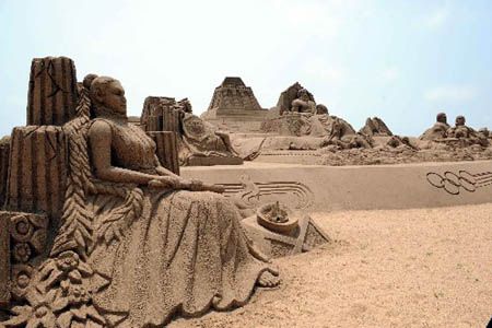 (miniature) Sculptures olympiques sur sable