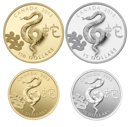 (miniature) Nouvel an chinois : la Monnaie royale canadienne lance des pièces en or et en argent pour l'année du Serpent