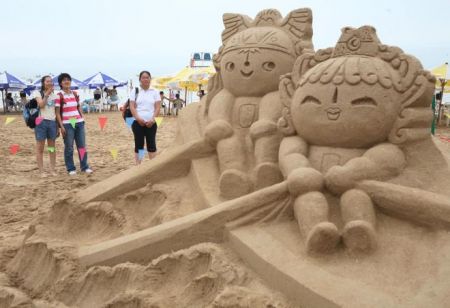 (miniature) Sculptures olympiques sur sable