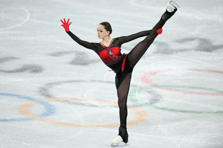 (miniature) Kamila Valieva du Comité olympique russe lors de l'épreuve de patinage artistique des Jeux olympiques d'hiver de Beijing 2022 à Beijing