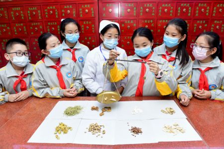 (miniature) Des élèves suivent un cours de médecine traditionnelle chinoise à Shijiazhuang