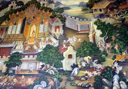 (miniature) Peinture murale des temples en Thaïlande (Thailande)