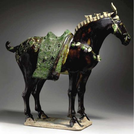 (miniature) cheval Tang céramique
