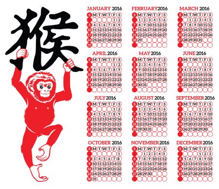 (miniature) 4 calendriers 2016 à télécharger et imprimer pour l'année du Singe