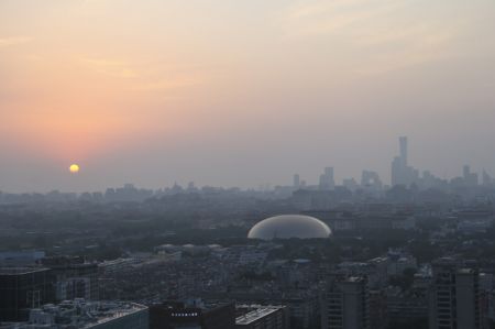 (miniature) Le soleil se lève à Beijing