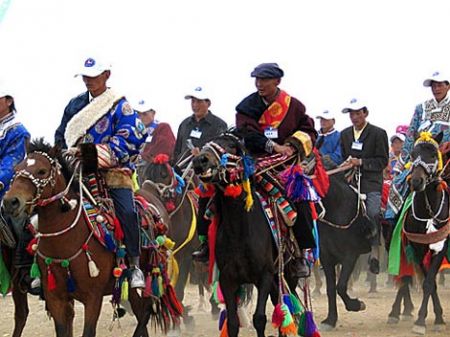 (miniature) Course de chevaux mongole