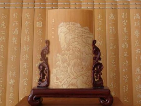 (miniature) Sculpture sur bambou